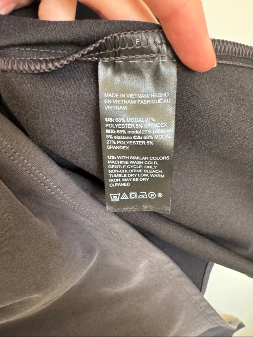 White House Black Market Asymmetrical Charcoal Skirt - Picture 3 of 6